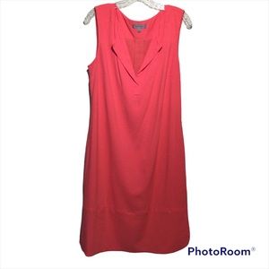 Classiques Entier sheath dress tangerine orange sleeveless size 12: